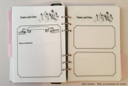 Dungeons and Dragons campaign notebook and journal