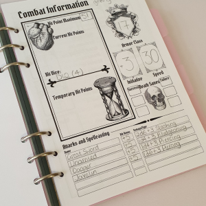 Dungeons and dragons campaign notebook and journal