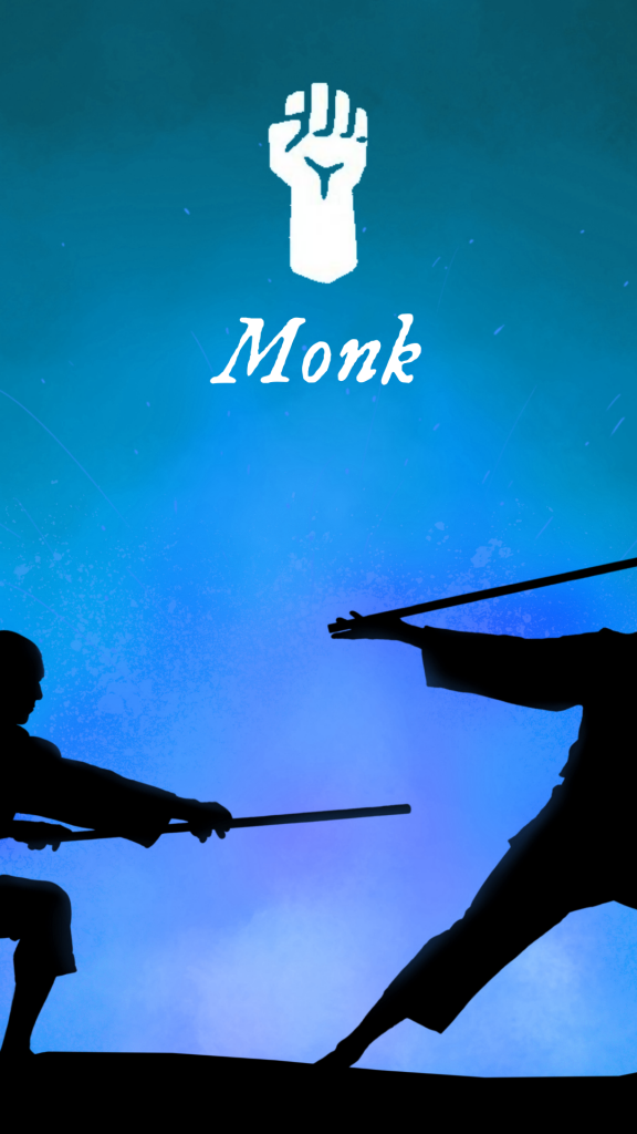 Free Dungeons and Dragons Monk phone wallpaper
